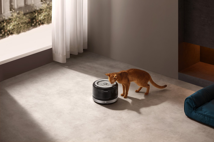 Mova Drinkfontein WF20 Pro Zwart product in gebruik