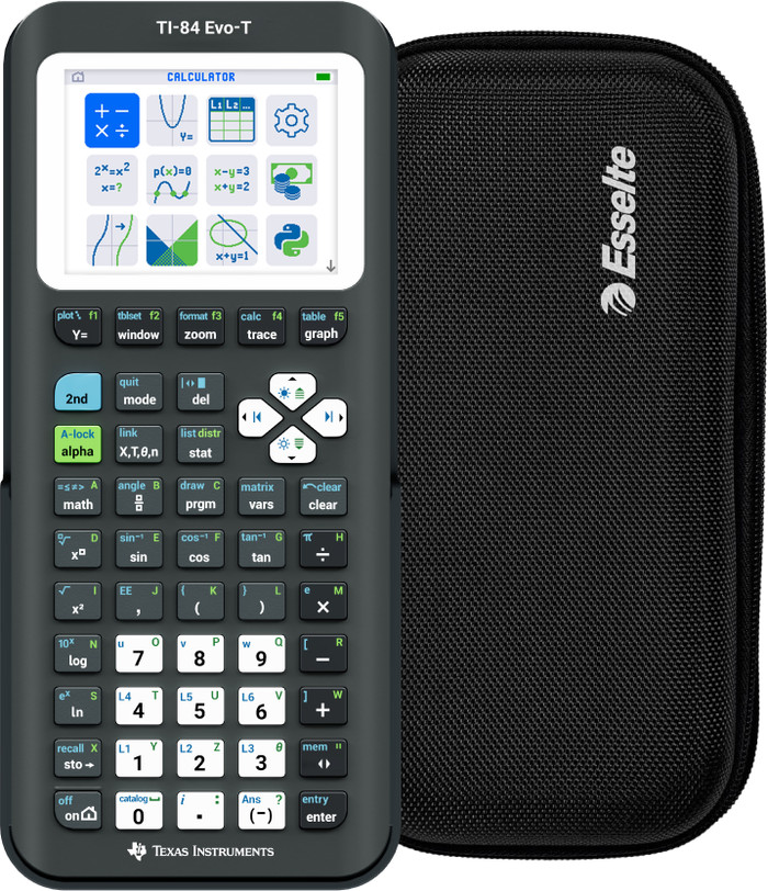 Texas Instruments TI-84 Evo-T Grafische Rekenmachine + Rekenmachine Case Zwart bundel Main Image