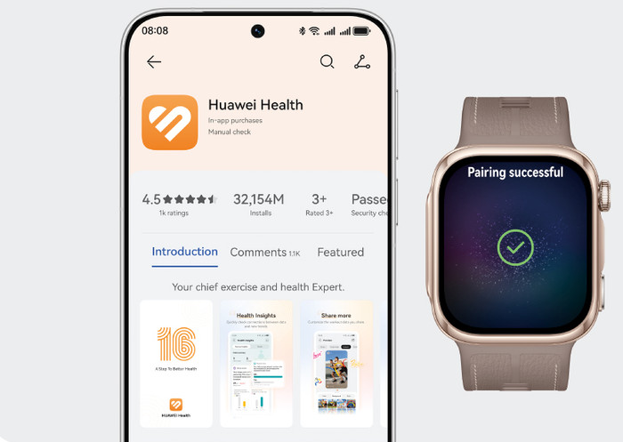 Huawei Watch D3 Zwart product in gebruik