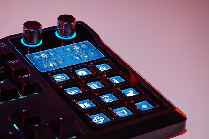 Corsair GALLEON 100 SD Gaming Toetsenbord Azerty product in gebruik