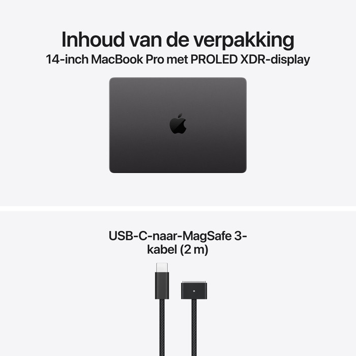 Apple MacBook Pro PROLED 14 inch M5 Pro (15 CPU / 16 GPU) 24GB/1TB Zwart QWERTY visual leverancier