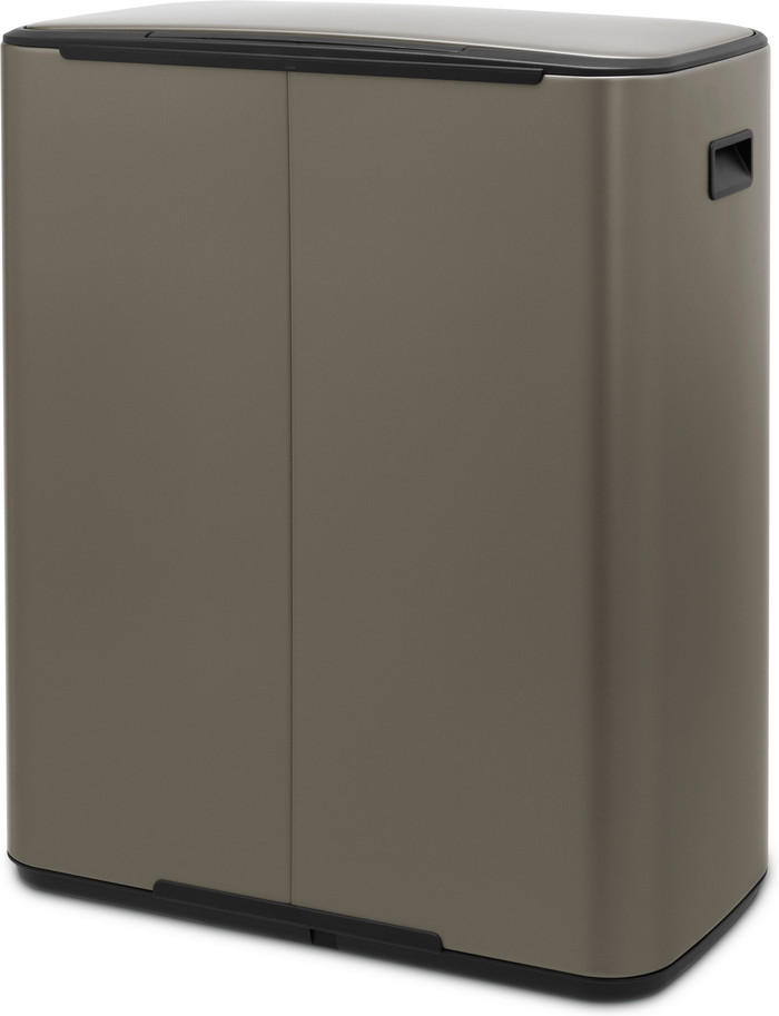 Brabantia Bo Pedal Bin 2 x 30 Litres Platinum + Sacs Poubelle (120 pièces) arrière