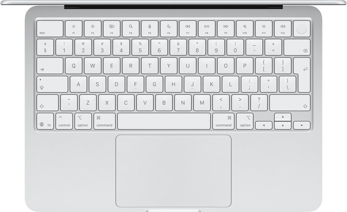 Apple MacBook Neo (2026) A18 Pro 512GB met Touch ID Zilver AZERTY bovenkant