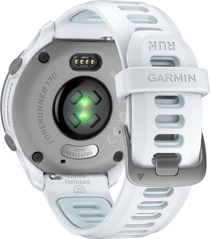 Garmin Forerunner 170 43 mm Wit achterkant