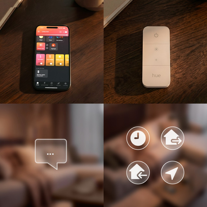 Philips Hue Inbouwspot Slim 3-Pack - White and Color - 90mm - Zwart product in gebruik