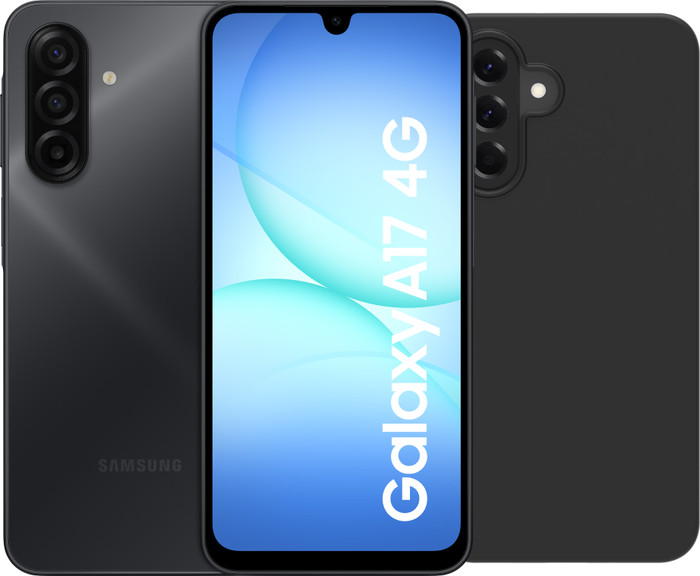 Samsung Galaxy A17 128GB Black 4G + BlueBuilt Back Cover Black Main Image