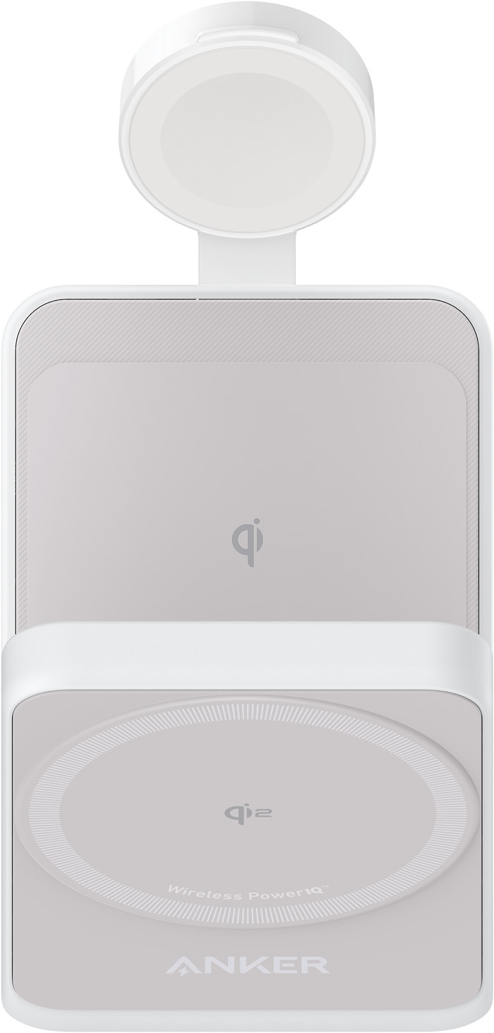 Anker Prime 3-in-1 MagGo Vouwbare Draadloze Oplader 15W Wit voorkant