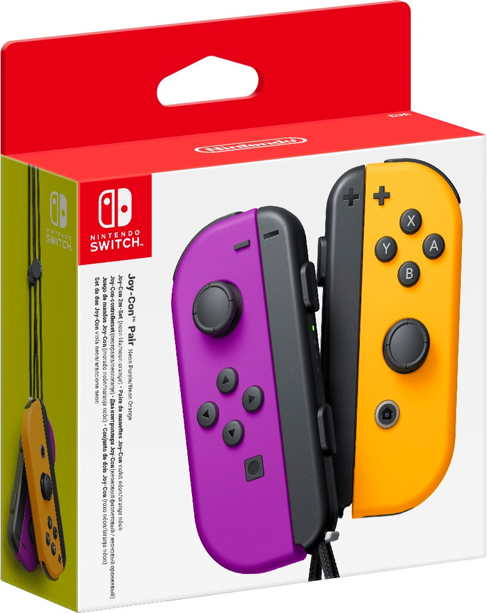 Nintendo Switch Set Joy-Con Mauve Néon/Orange Néon + Nintendo Switch Support de Recharge Joy-Con null