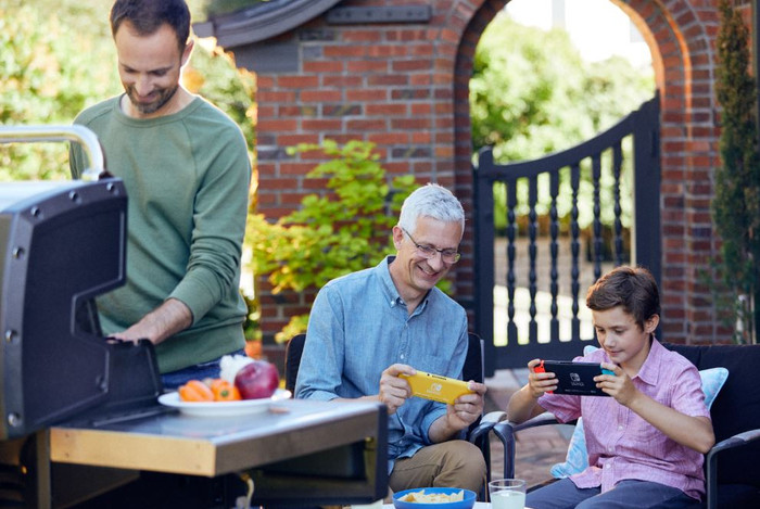 Nintendo Switch Lite + Tomodachi Life: Living the Dream product in gebruik