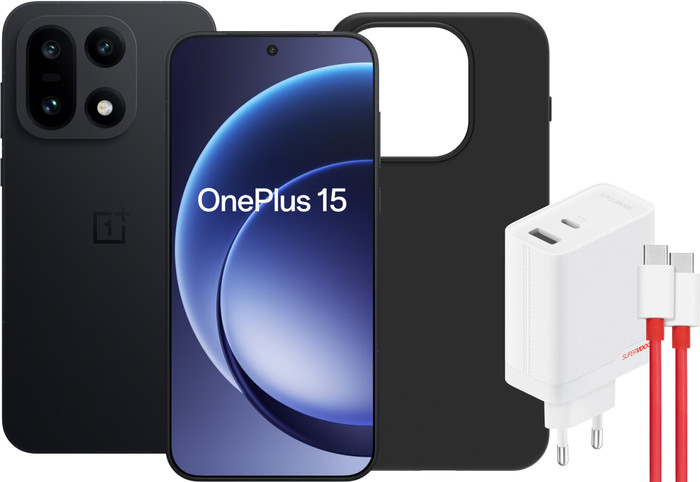 OnePlus 15 512 Go Noir 5G + Pack d'Accessoires de Base Main Image