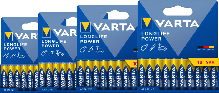 Varta Longlife Power AAA Lot de 40 Pièces Main Image