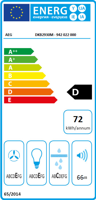 AEG DKB2930M energy label