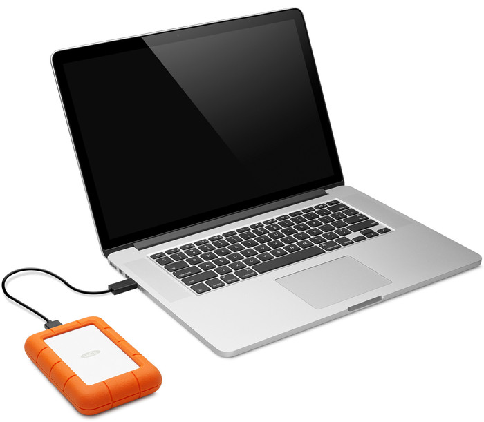 LaCie Rugged Mini USB 3.0 5TB product in gebruik