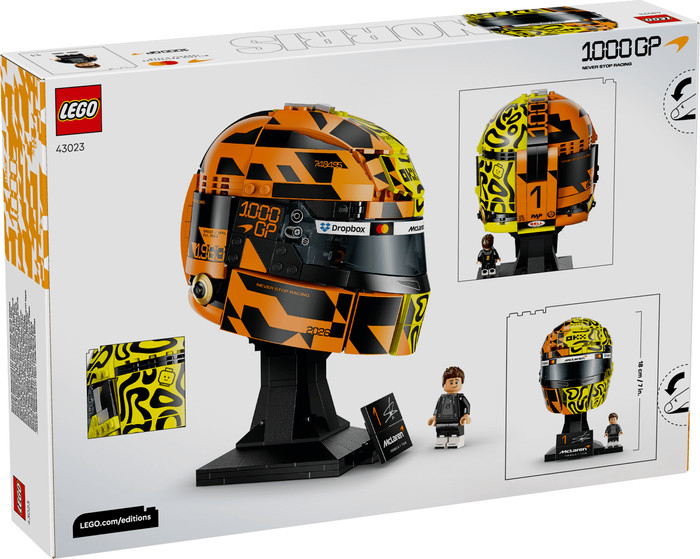 LEGO Editions McLaren Mastercard F1 Team helm van Lando Norris 43023 verpakking