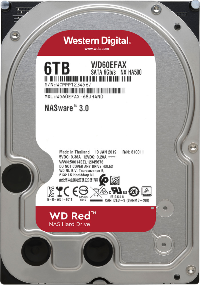 WD Red Pro WD6005FFBX 6TB achterkant