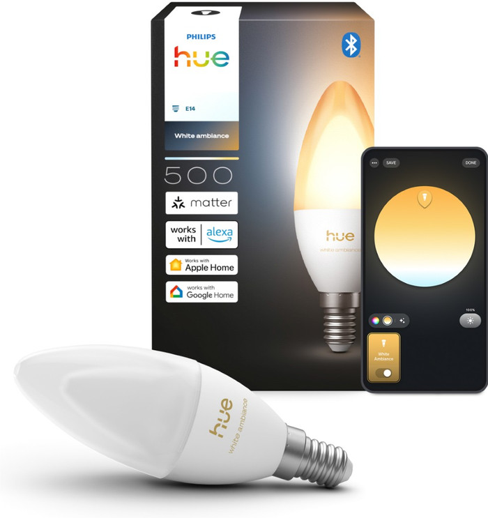 Philips Hue Kaarslamp White Ambiance E14 Losse lamp Main Image