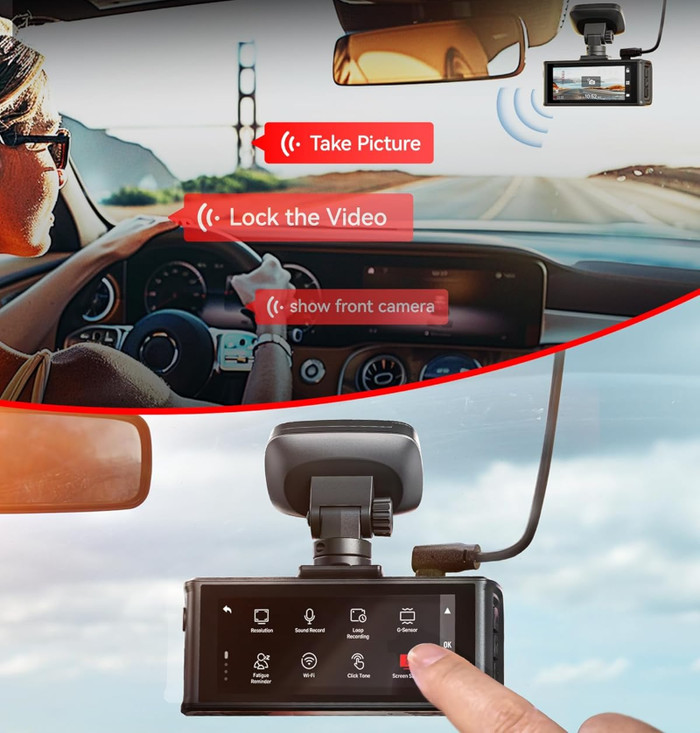Redtiger F7N Elite 4K Touchscreen Wifi GPS 2CH 128GB product in gebruik