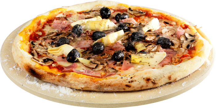 Barbecook Pizzasteen 36 cm product in gebruik