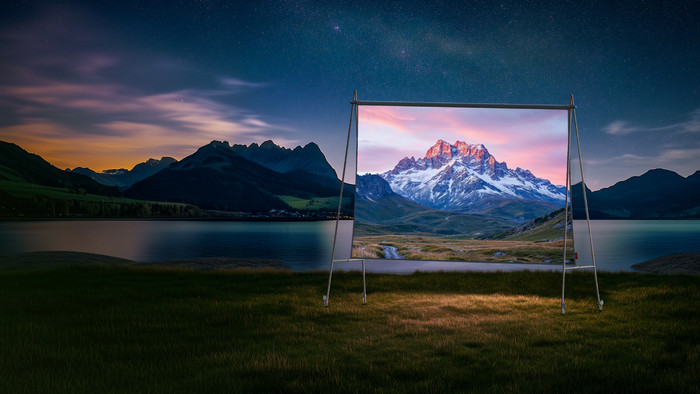 XGIMI P168S projectiescherm product in gebruik