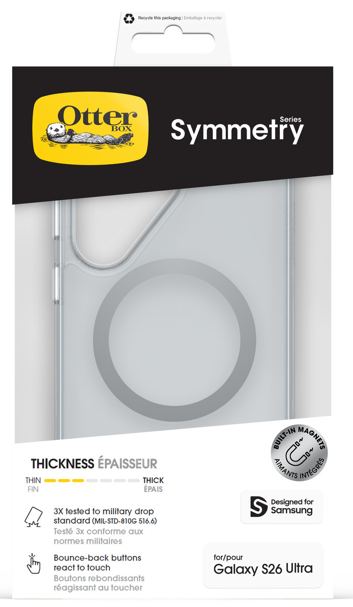 Otterbox Symmetry Samsung Galaxy S26 Ultra Back Cover Met Magneet Transparant verpakking