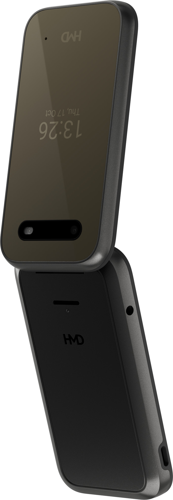 HMD 2660 Flip 128MB Zwart achterkant