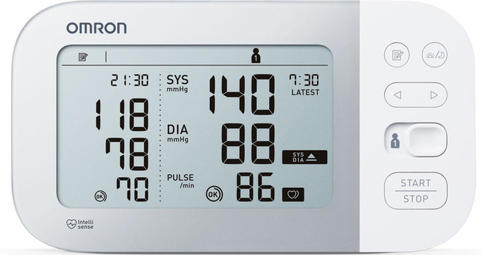 Omron X7 Smart + Power Adapter detail