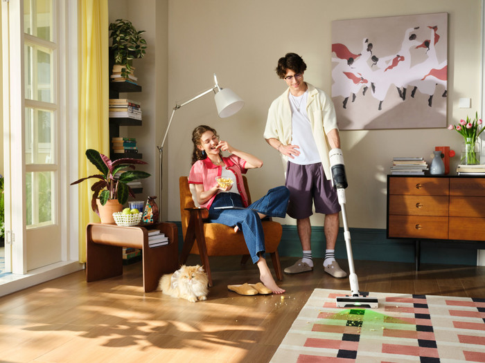 Roborock H60 Hub product in gebruik