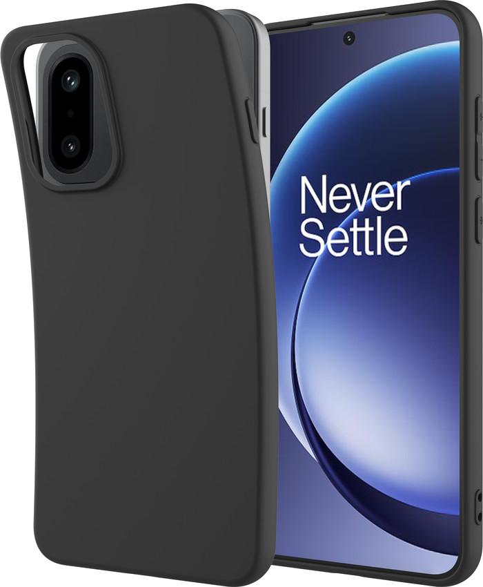 Just in Case Rugged OnePlus 15R Back Cover Zwart linkerkant