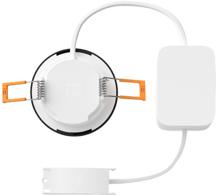 Philips Hue Inbouwspot Slim 6-Pack - White and Color - 90mm - Zwart detail