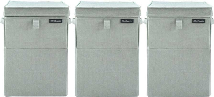 Brabantia Laundry Boxes Green Triple Pack Main Image