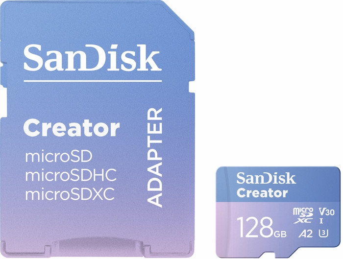 SANDISK MicroSDXC Creator 128GB 90MB/s samengesteld product