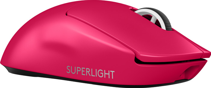 Logitech G PRO X Superlight 2 Lightspeed Souris Gamer Sans Fil Magenta côté gauche