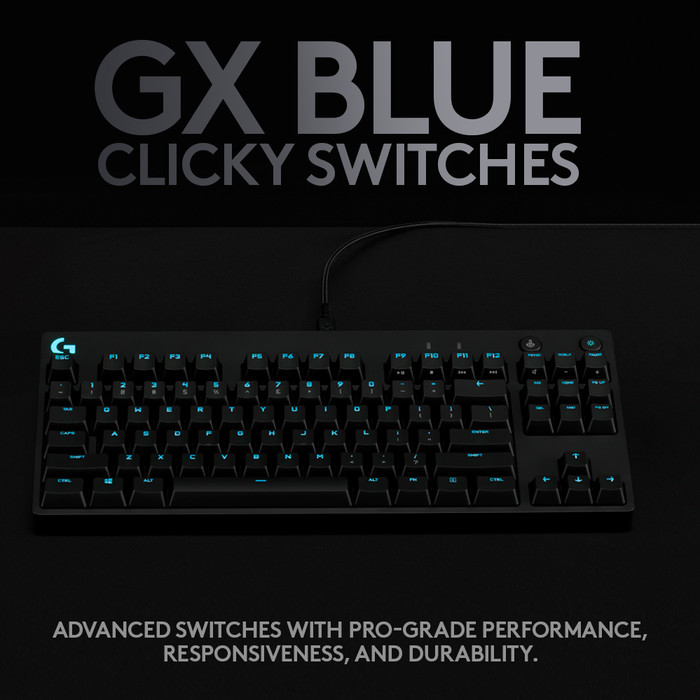 Logitech G PRO GX Blue Mechanical Gaming Keyboard AZERTY product in use