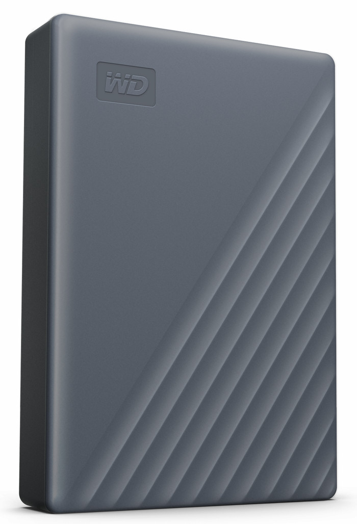 WD My Passport Ultra 5 To Bleu côté gauche