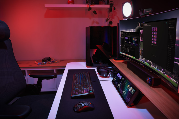 Corsair GALLEON 100 SD Gaming Toetsenbord Azerty product in gebruik