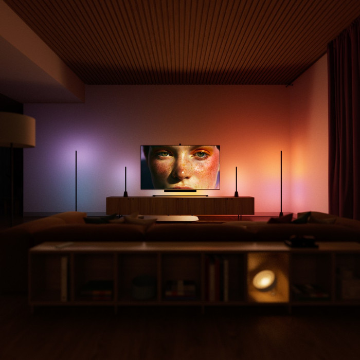 Philips Hue Play Screen Sync product in use