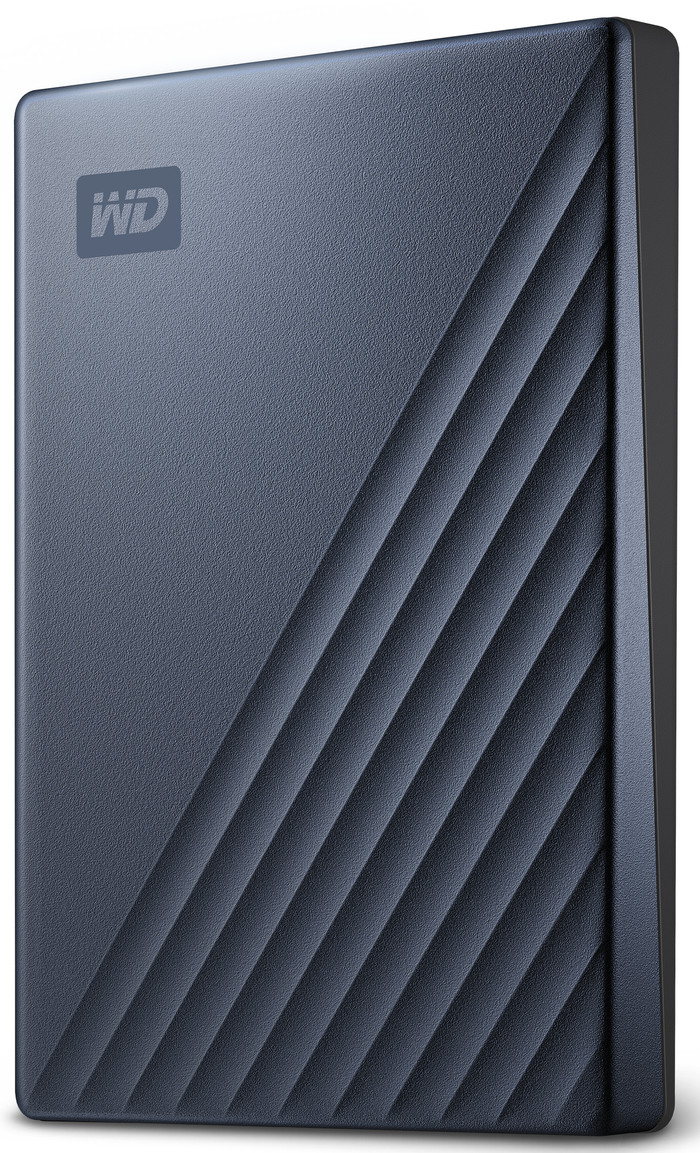 WD My Passport for Mac Type C 2TB Blue right side