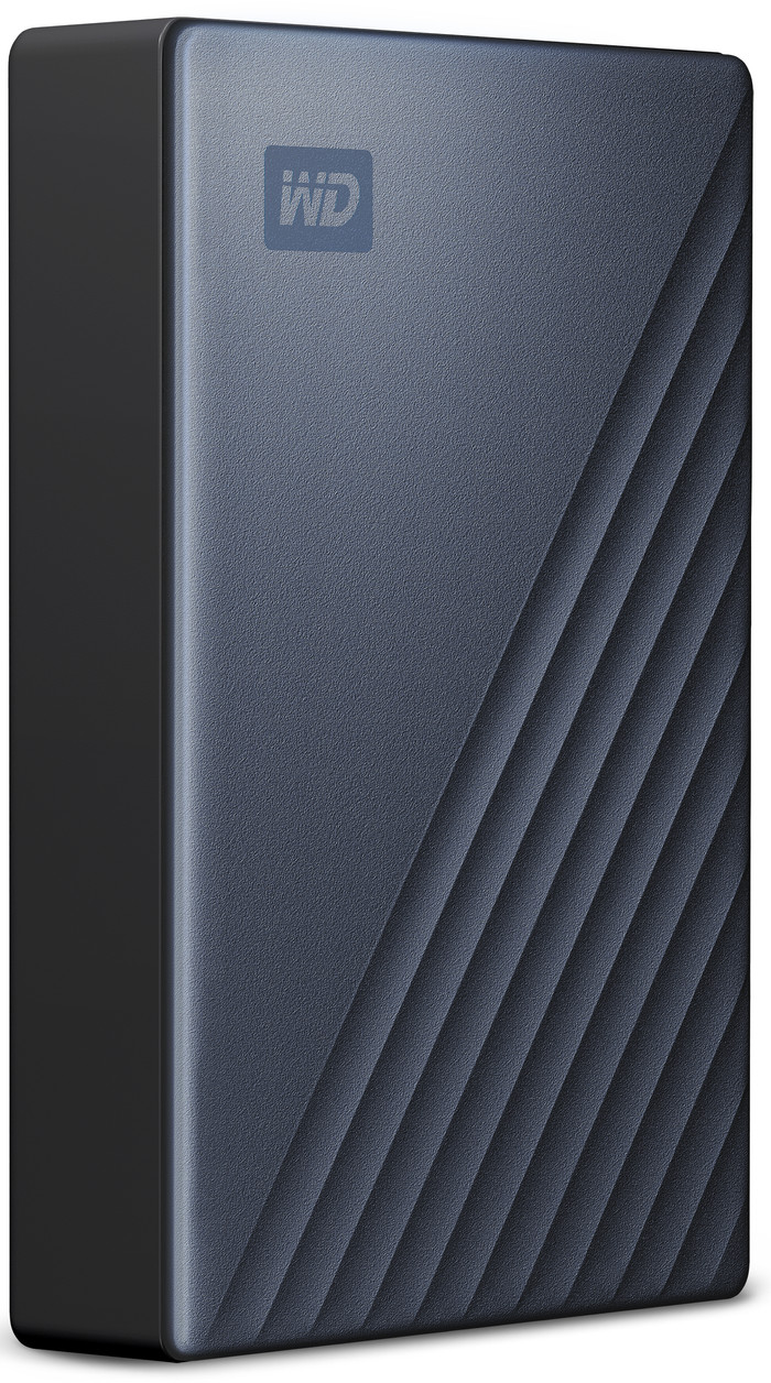 WD My Passport for Mac 5TB Type C Blue right side