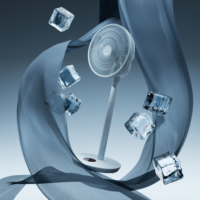 Duux Whisper Flex 2 Smart Ice Blue produit à l'usage
