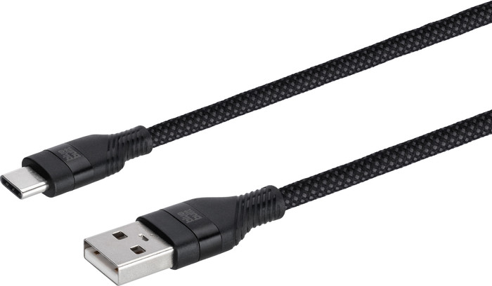 BlueBuilt Usb A naar Usb C Kabel 1,5m Nylon Zwart rechterkant