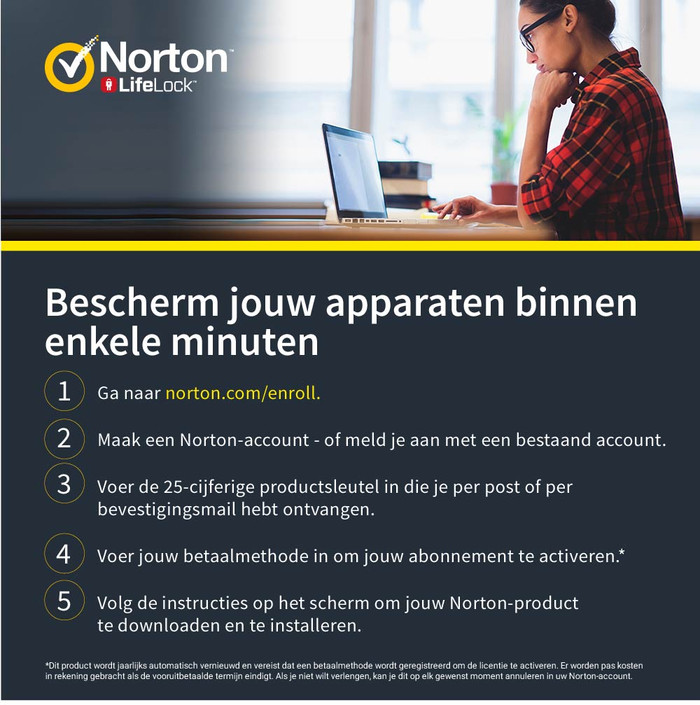 Norton 360 Deluxe 2020 | 3 appareils | 1 an | 25 Go | Windows/Mac/Android/iOS visuel fournisseur