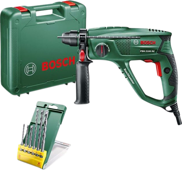 Bosch PBH 2100 RE + 6-delige SDS-Plus borenset Main Image