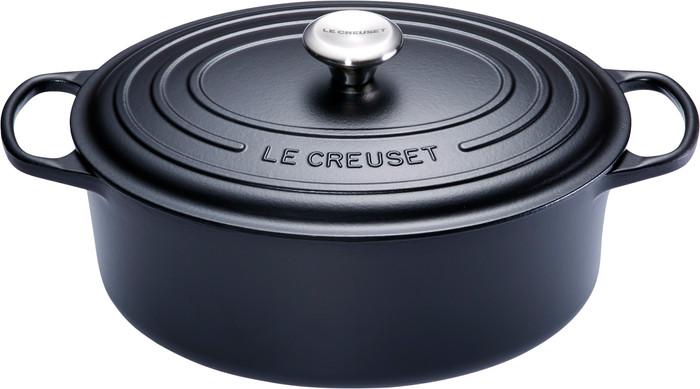 Le Creuset Signature Oval Dutch Oven 27cm Matte Black Main Image