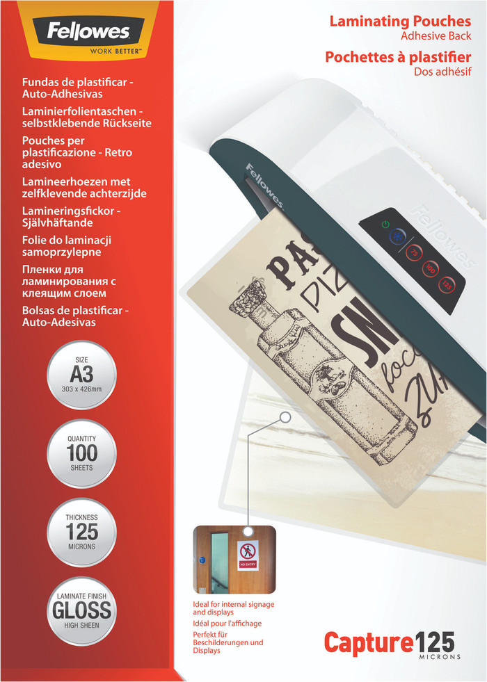 Fellowes Laminating Sheets ImageLast 125mic A3 (100 Units) Main Image