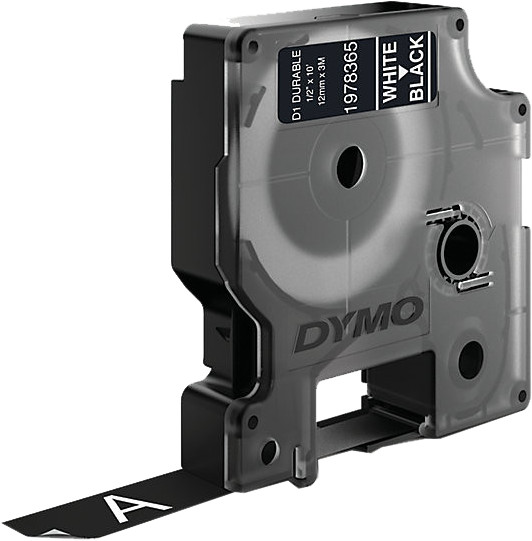 DYMO LW Étiquette Durable D1 Blanc-Noir (12 mm x 3 m) Main Image