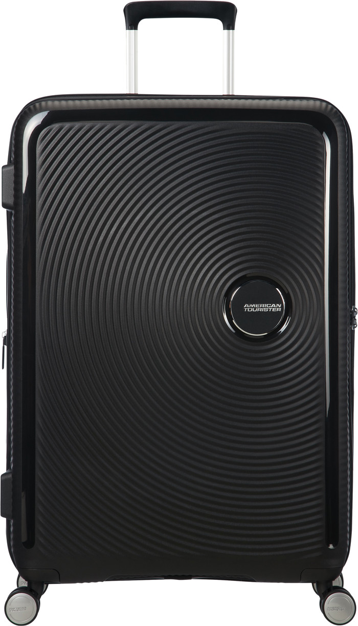 American Tourister Soundbox Expandable Spinner 77cm Bass Black voorkant