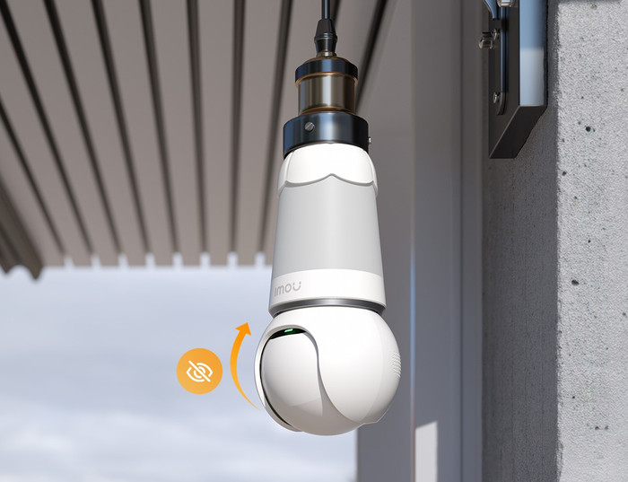 Imou Bulb Cam product in gebruik