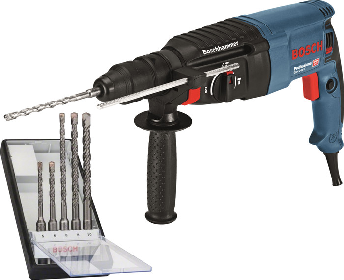 Bosch Professional GBH 2-26 F + SDS-plus borenset voorkant