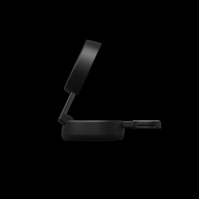 Belkin UltraCharge Pro Chargeur Sans Fil 2-en-1 MagSafe avec Support Qi2 25 W Noir avant
