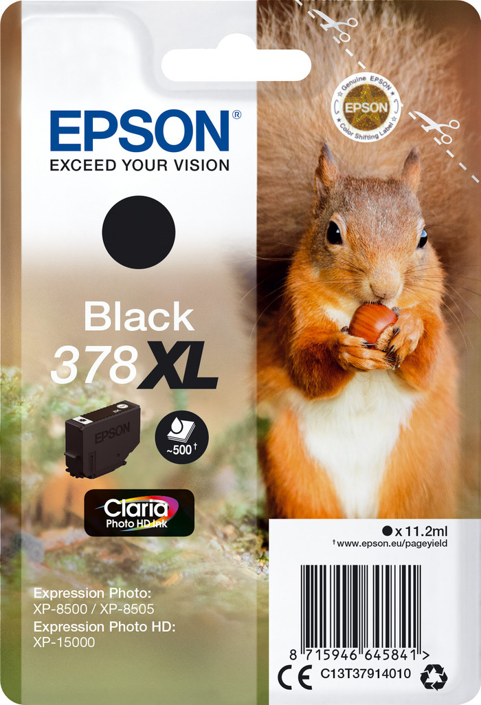 Epson 378XL Cartridge Zwart Main Image
